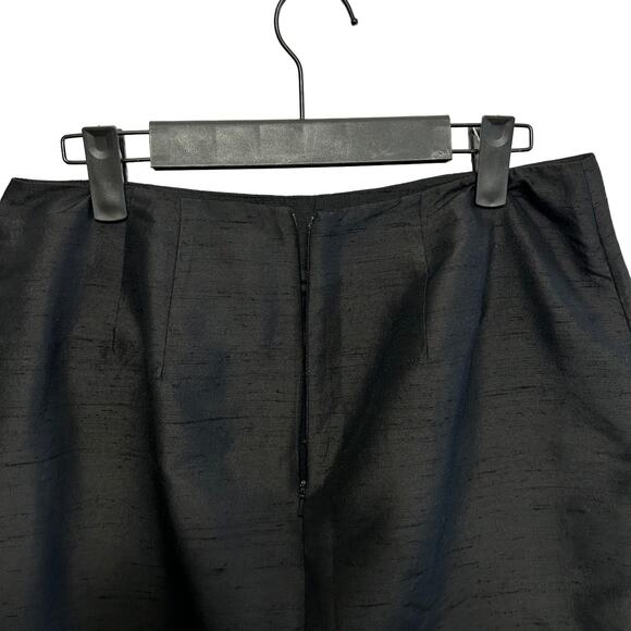 Ann Taylor Silk Shantung Embroidered Mini Skirt Vintage NWT Women's Sz 8 Black - Picture 5 of 6